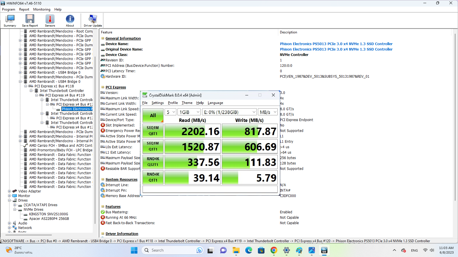 GEEKOM AS 6 USB C Front NVMe SSD GEEKOM AS 6 USB C Front NVMe SSD