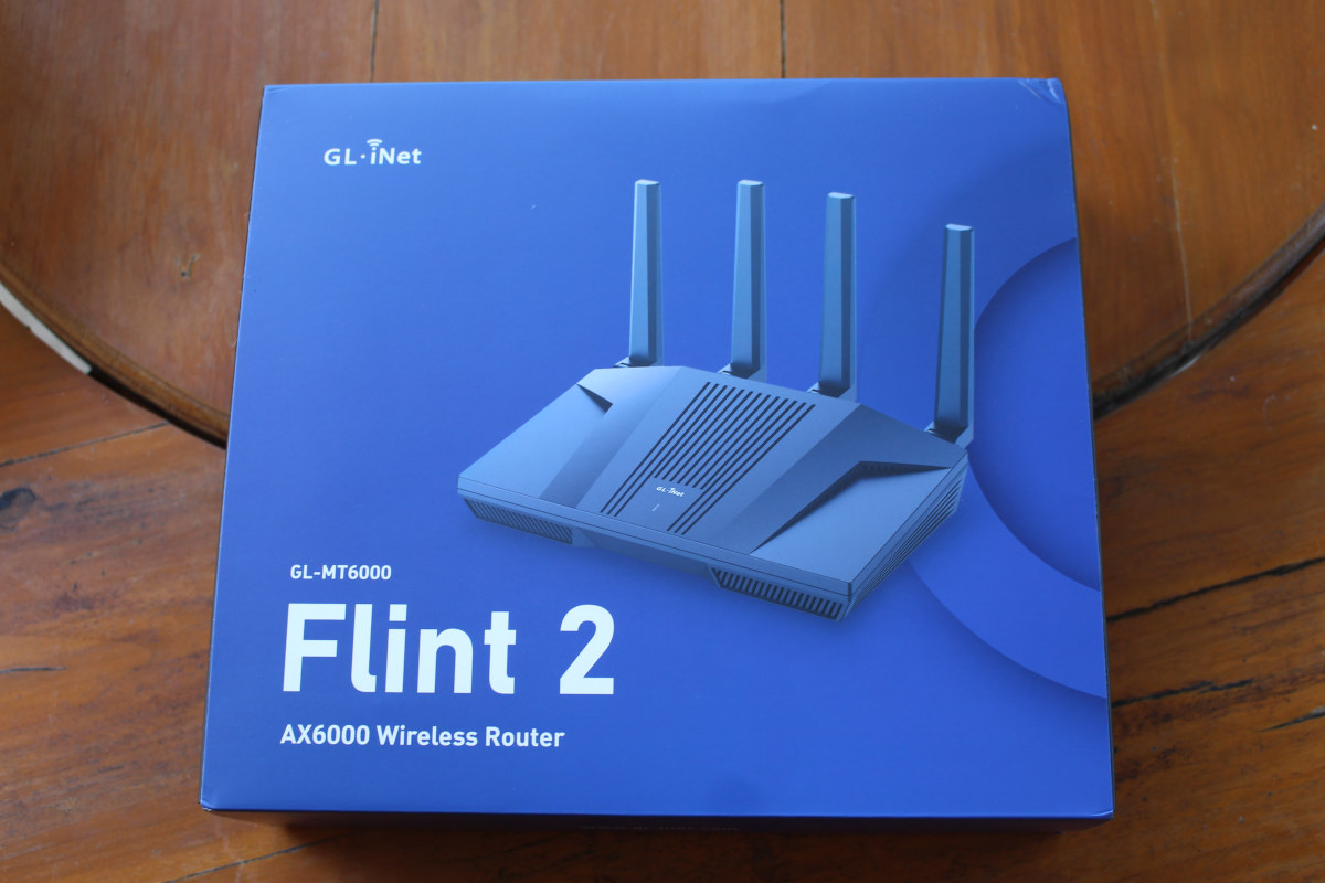 GL.iNet GL-MT6000 Flint 2 AX6000 Wireless Router package GL.iNet GL MT6000 Flint 2 AX6000 Wireless Router package