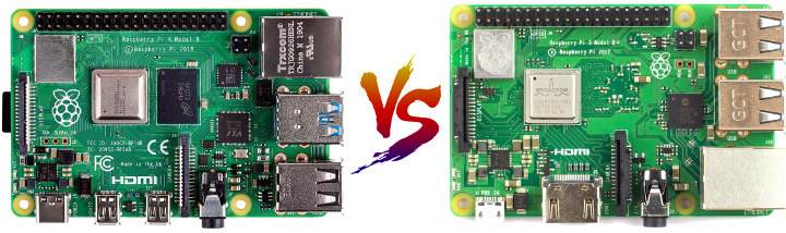 Raspberry Pi 4 vs Pi 3 B+