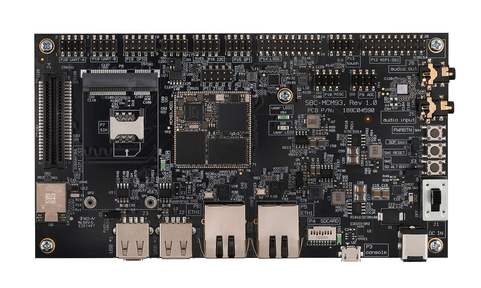 Compulab MCM-IMX93 carrier board Compulab MCM-IMX93 carrier board (NXP i.MX 93-based system-on-module)