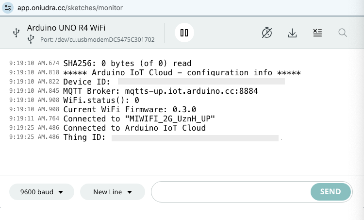 Arduino Cloud Editor Serial Monitor Arduino Cloud Editor Serial Monitor