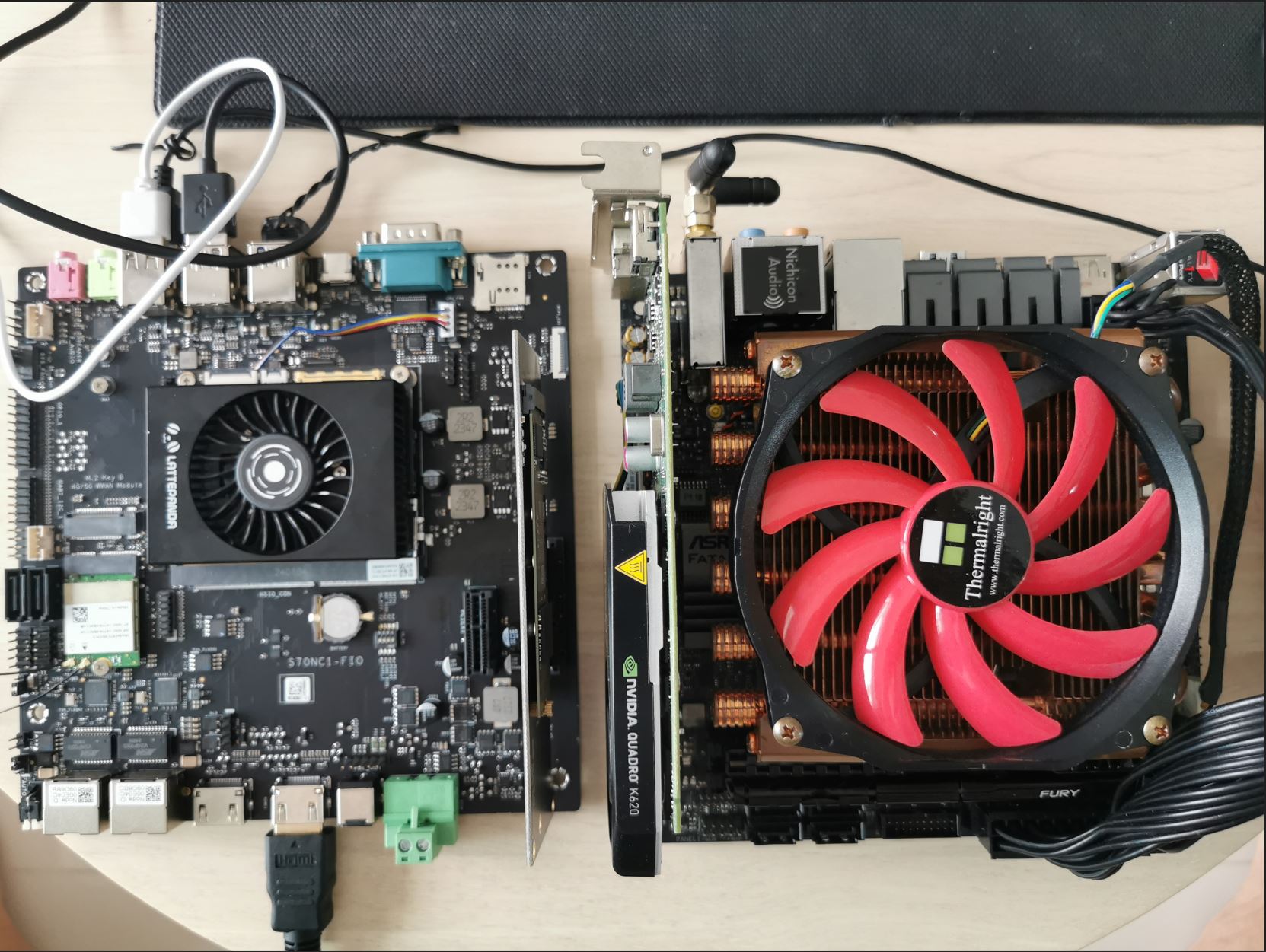 LattePanda Mu full carrier vs ITX board LattePanda Mu full carrier vs mini-ITX board