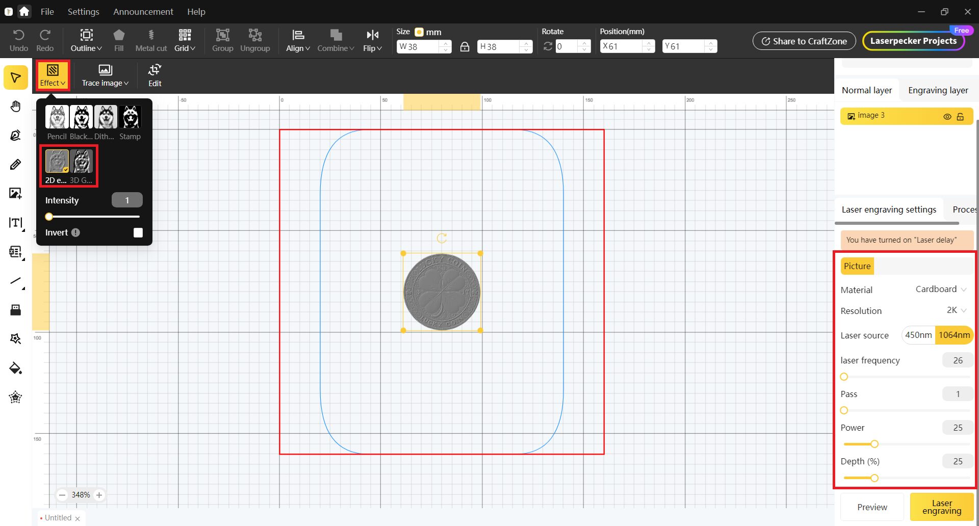LDS software 2D setting LDS software 2D setting