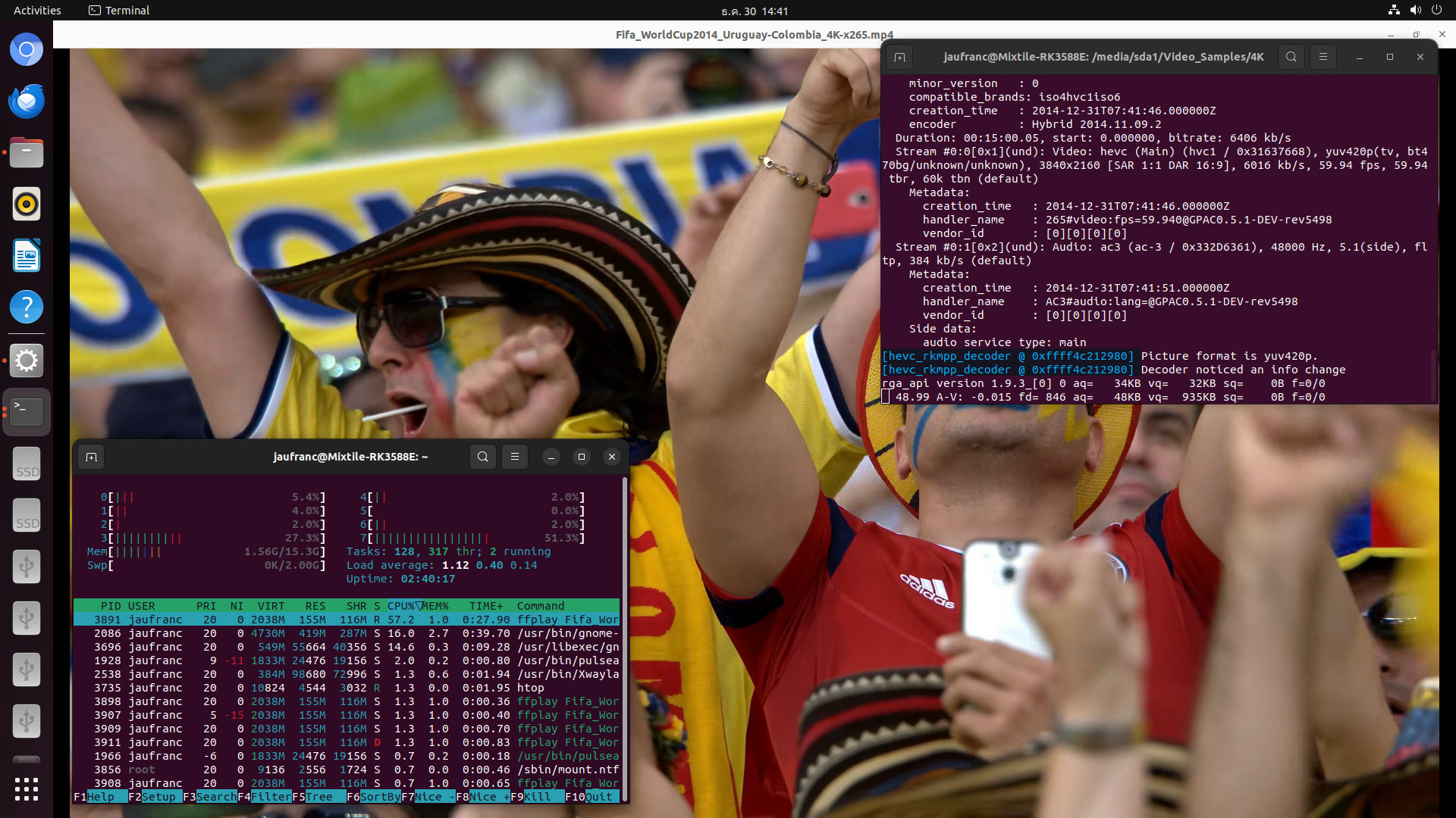 Mixtile Core 3588E H.265 60 fps ffplay Mixtile Core 3588E H.265 60 fps ffplay