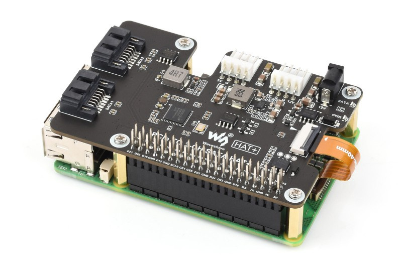 PCIe TO 2 CH SATA HAT+with raspberry Pi PCIe TO 2CH SATA HAT+ with Raspberry Pi