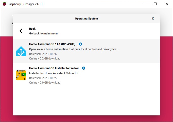 RPi Imager Home Assistant RPi Imager Home Assistant