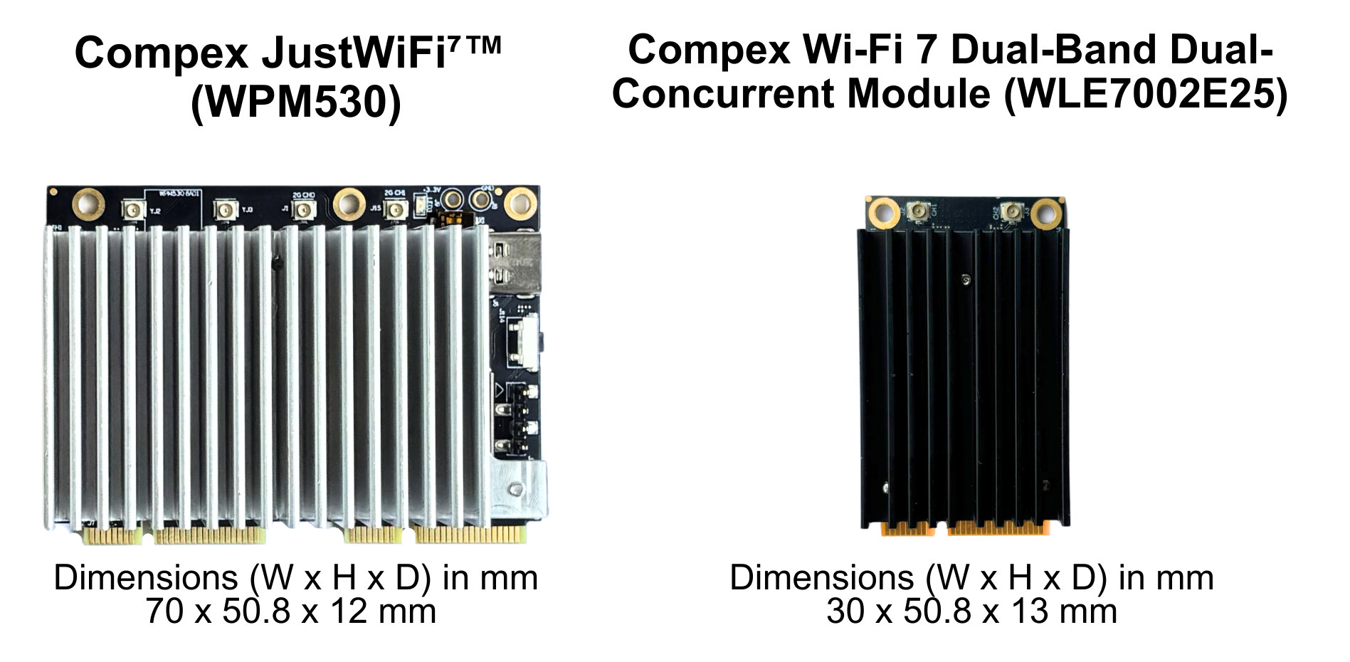 Compex JustWiFi7 vs WiFi7 dual band dual concurrent module Compex JustWiFi7 vs WiFi7 dual band dual concurrent module
