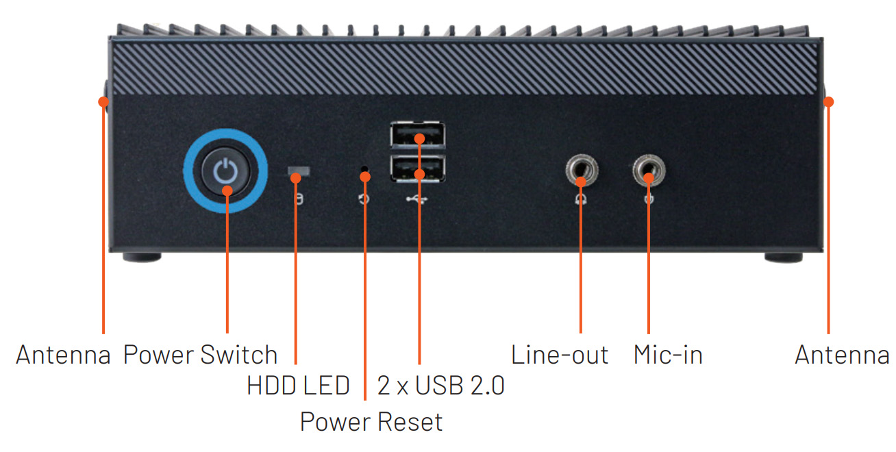 Avalue EPC ASL Hardware Overview (Front) Avalue EPC ASL Hardware Overview (Front)