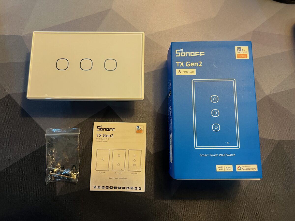 Sonoff Tx Gen2 Matter wall switch Unboxing Sonoff Tx Gen2 Matter wall switch Unboxing