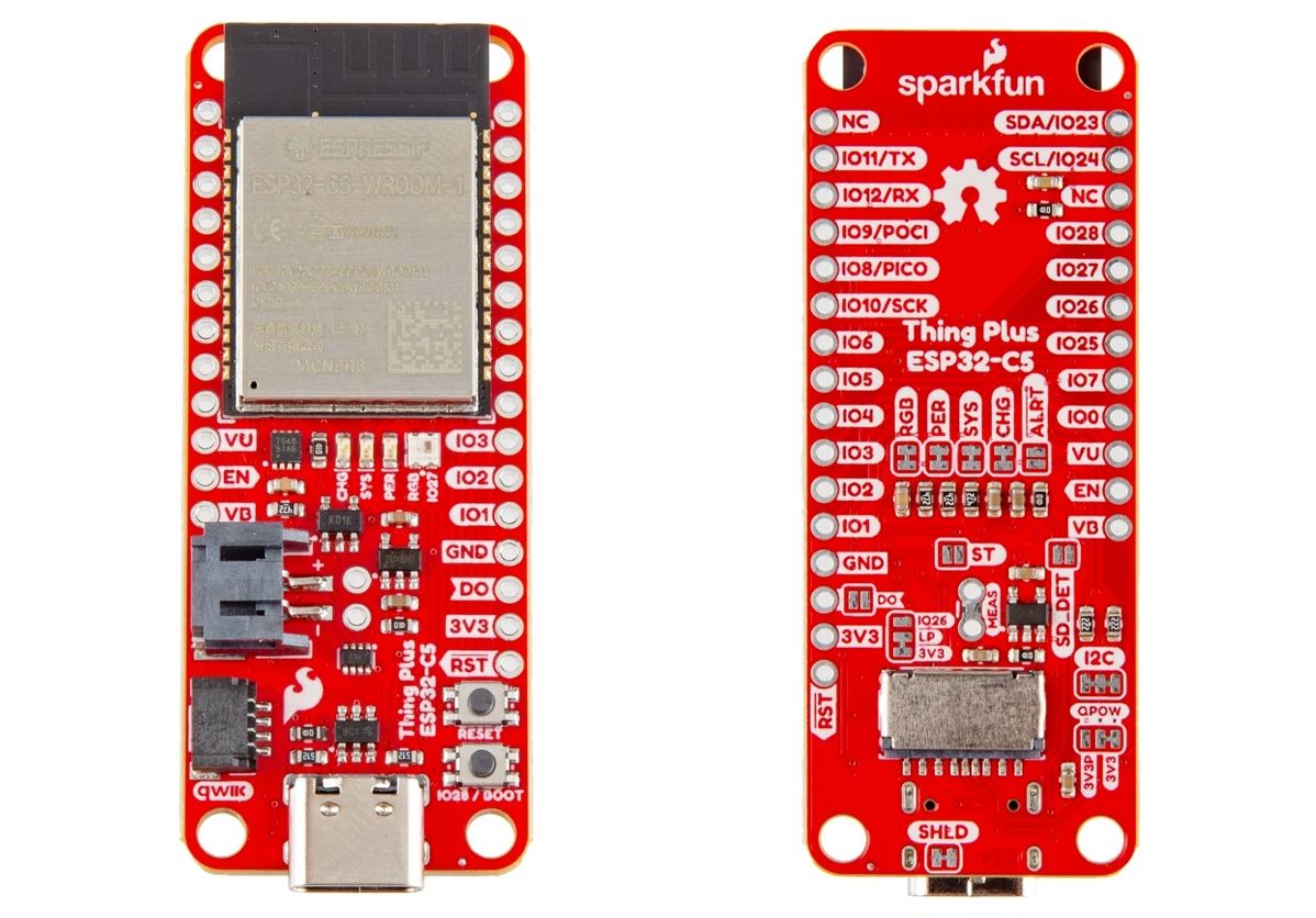 SparkFun Thing Plus ESP32 C5 Top (Left) Bottom (Right) SparkFun Thing Plus ESP32 C5 Top (Left) Bottom (Right)