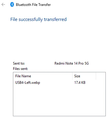 Files sent Bluetooth test Files sent Bluetooth test