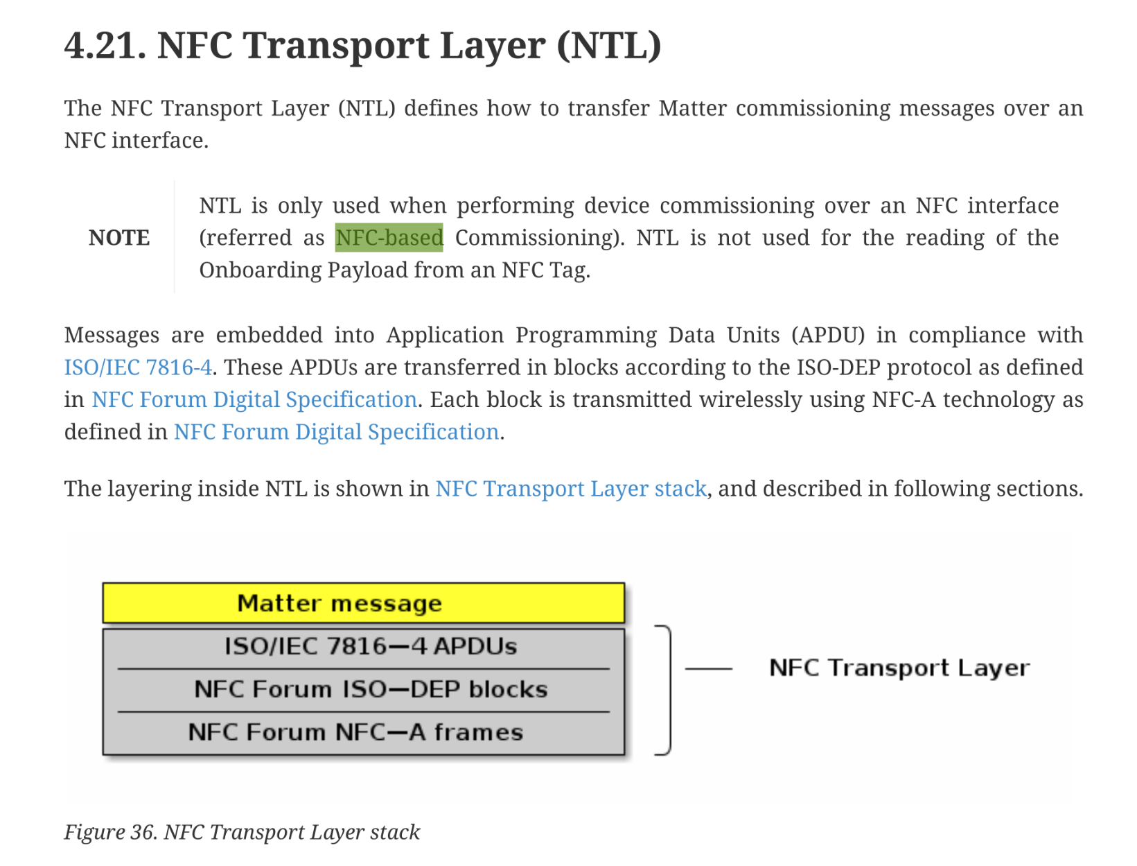NFC Transport Layer NTL NFC Transport Layer NTL