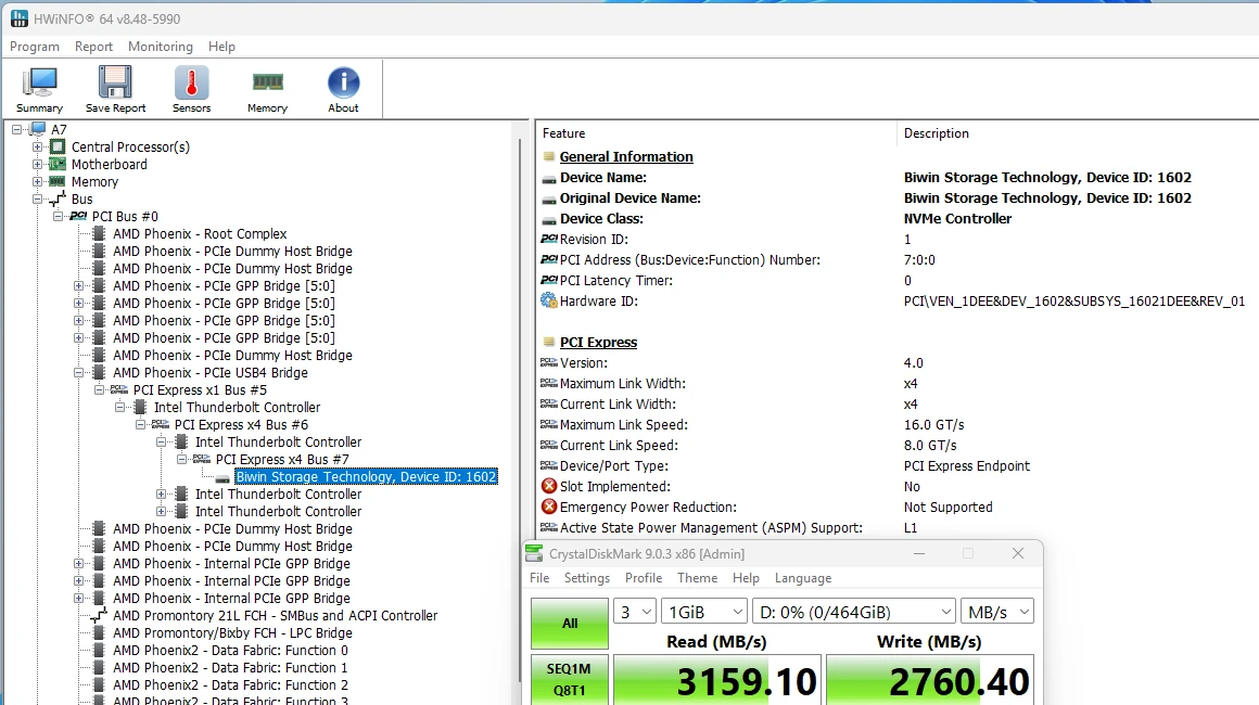 USB4 CrystalDiskMark test speed USB4 CrystalDiskMark test speed