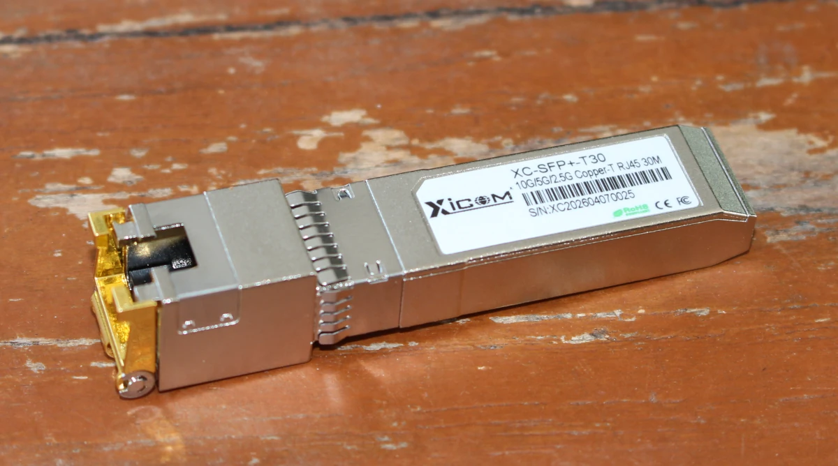 XICOM XC-SFP+-T30 10GbE 5GbE 2.5GbE Copper adapter XICOM XC-SFP+-T30 10GbE 5GbE 2.5GbE Copper adapter