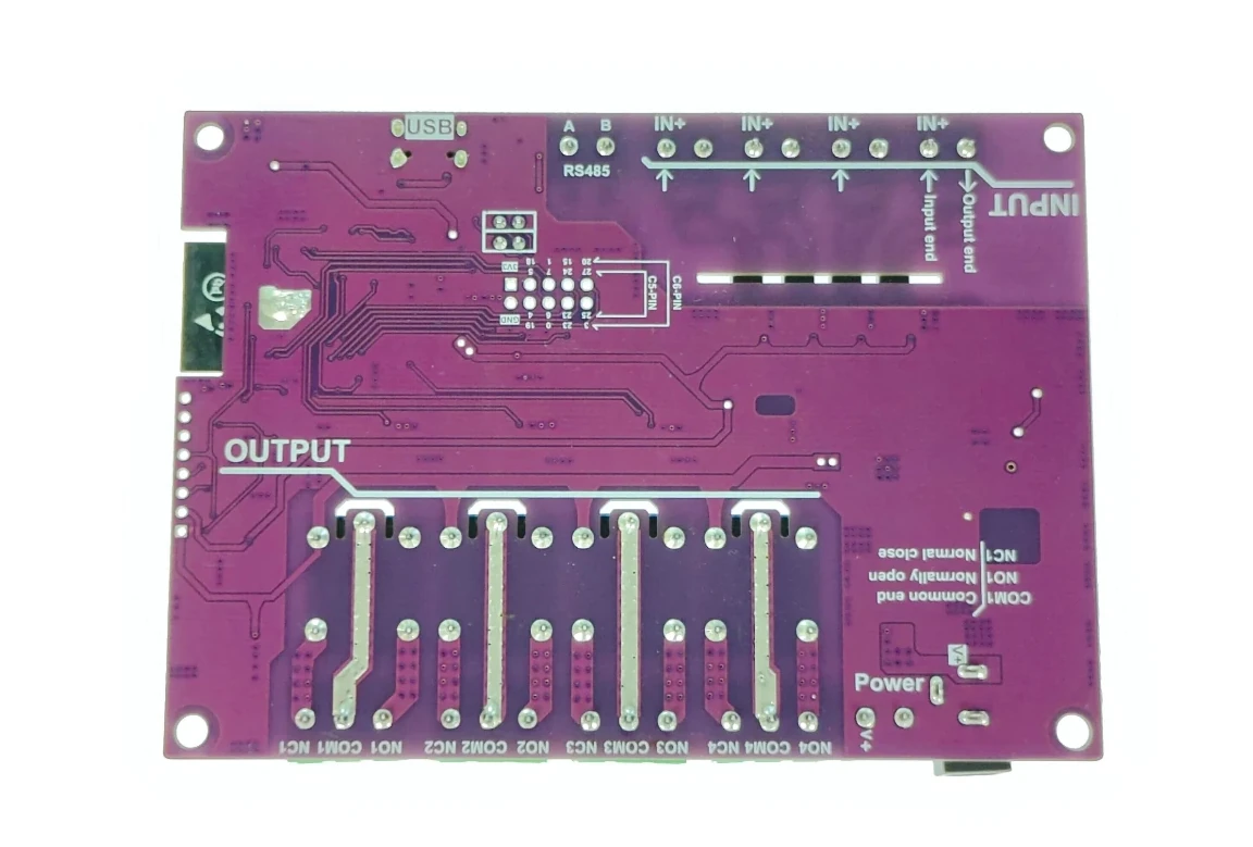 ESP32-C5 relay board bottom ESP32-C5 relay board bottom