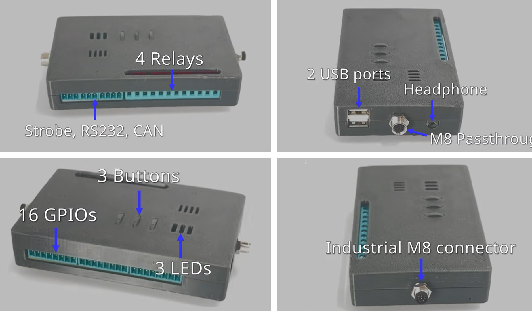 Luxonis M8 Controller Box all IO Luxonis M8 Controller Box all IO