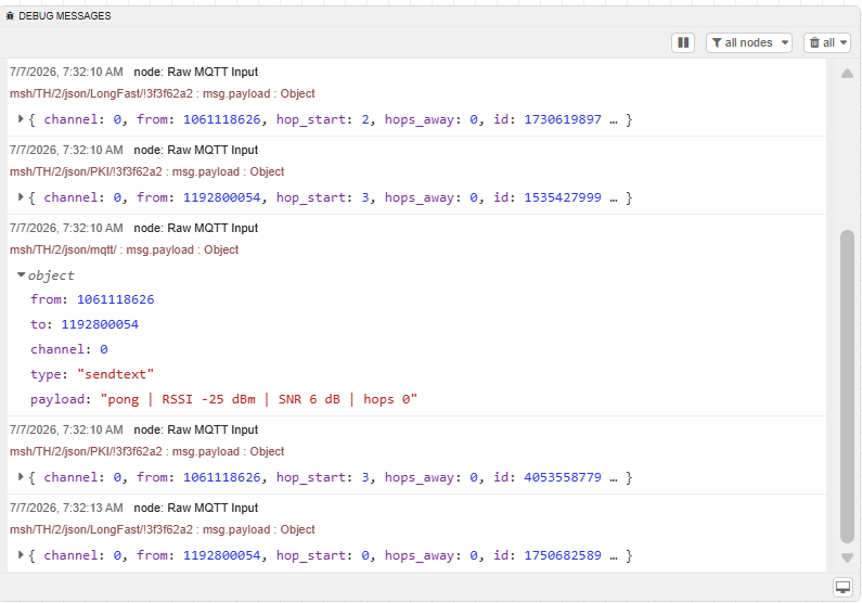 nodered pong debug nodered pong debug