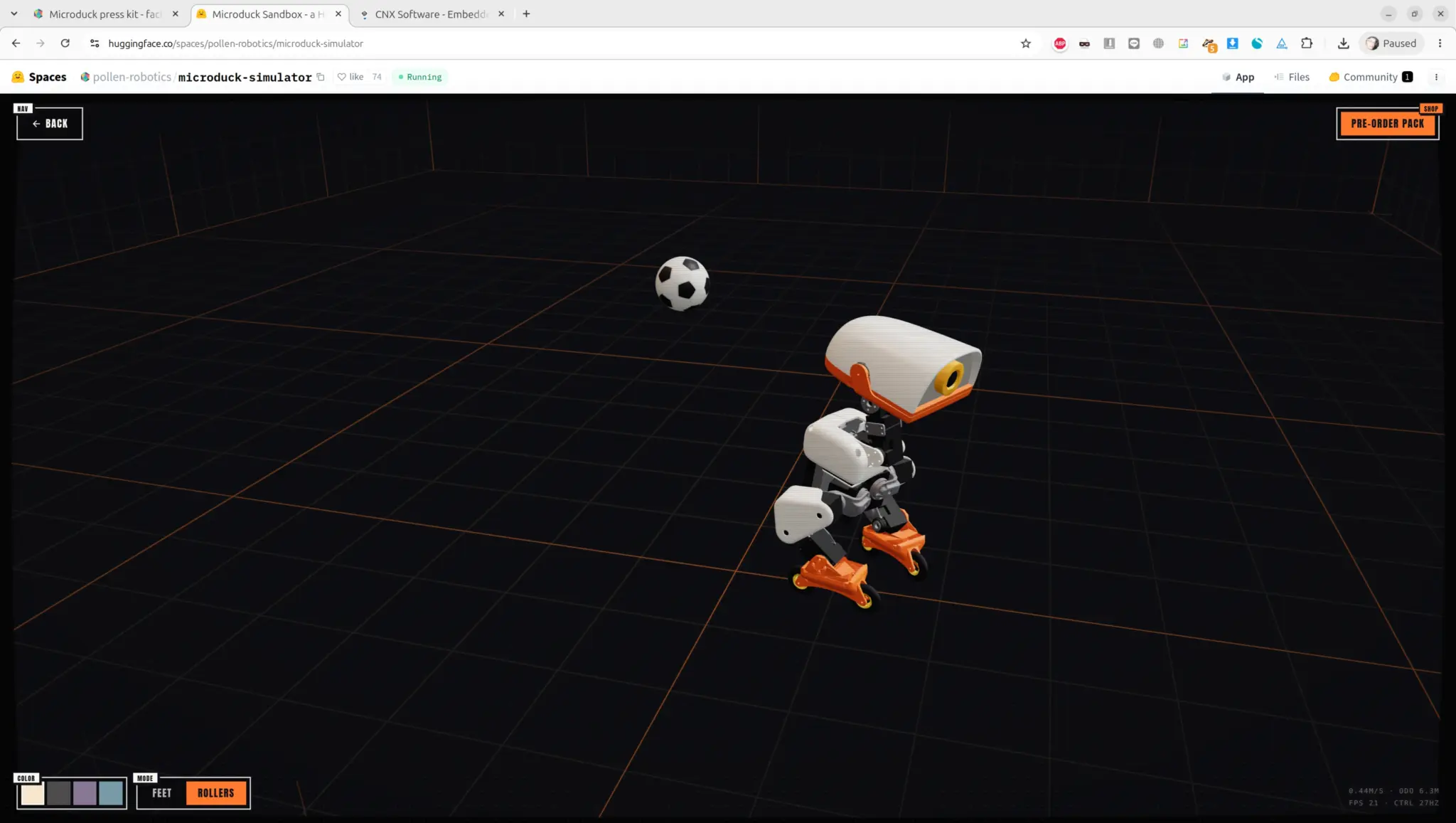 Microduck simulator Microduck simulator